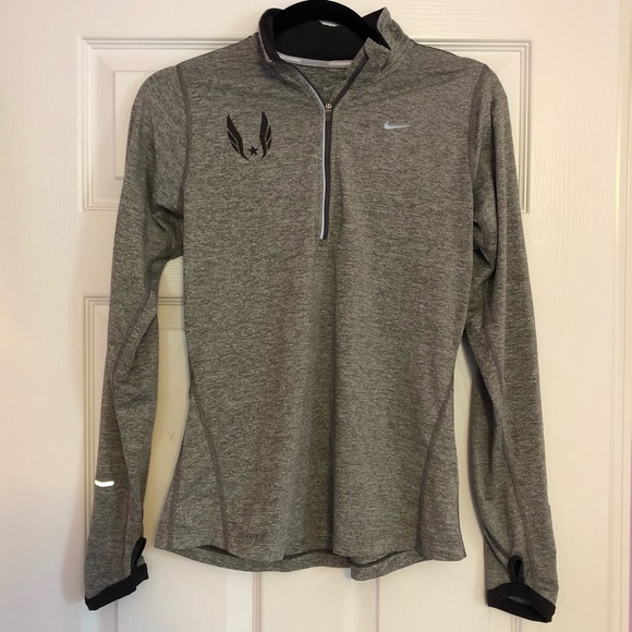 nike logo on right side of hoodie